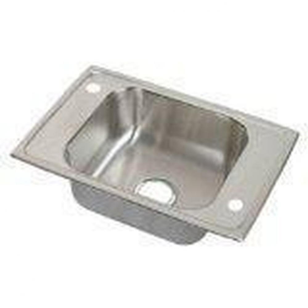 20 Gauge 25'' X 17'' X 6.875'' Single Bowl Sink