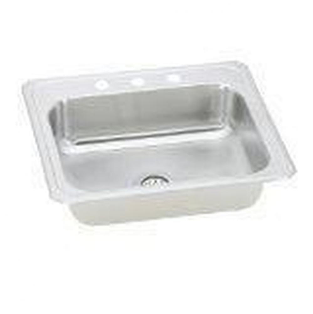 20 Gauge Stainless Steel 25'' x 21.25'' x 6.875'' Single Bowl Drop-i