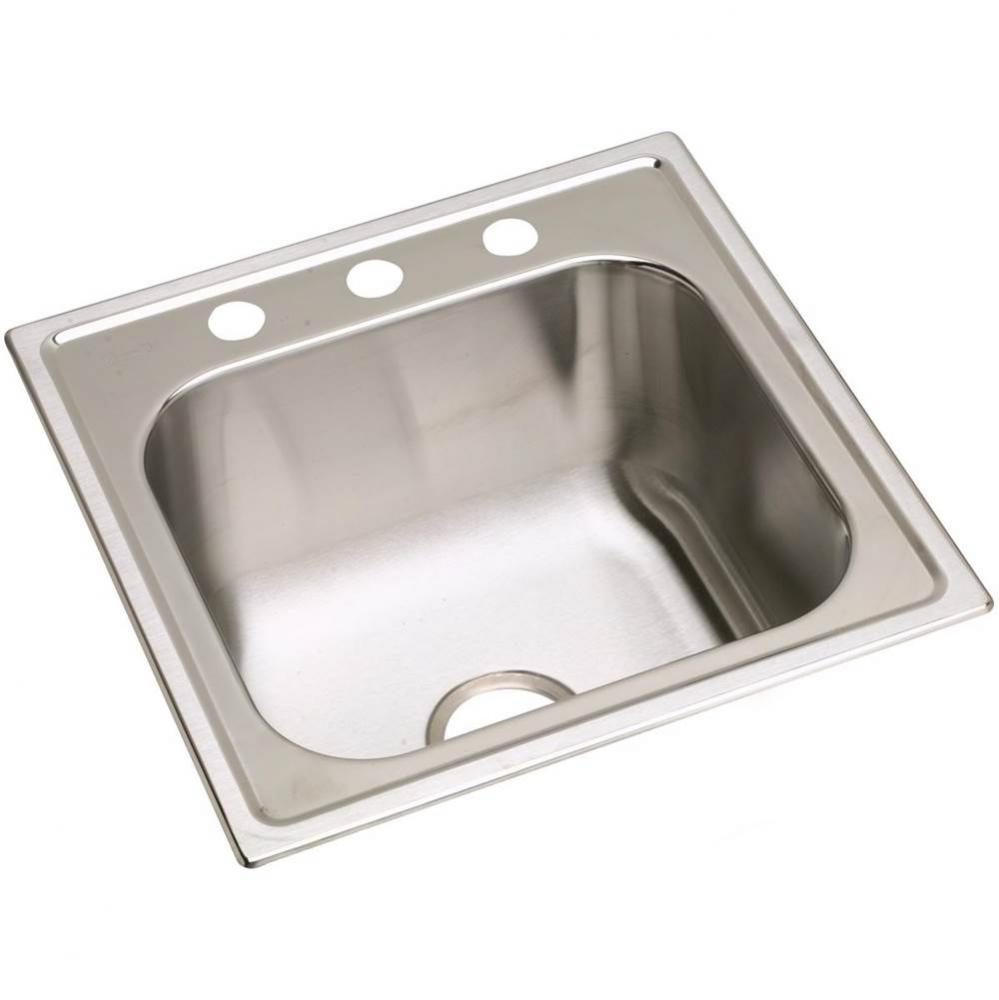 Dayton Stainless Steel 20'' x 20'' x 10-1/8'', 2-Hole Single Bowl Dr