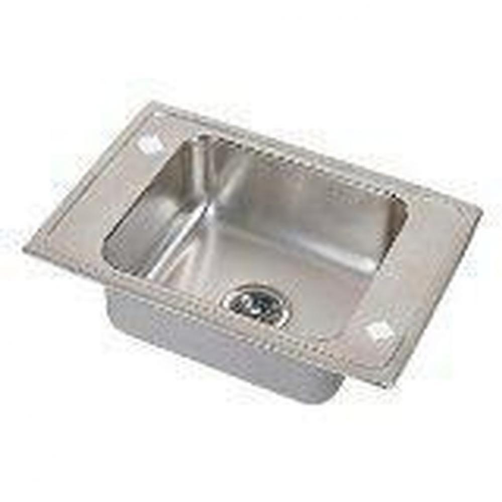 18 Gauge 25'' X 17'' X 4'' Single Bowl Sink