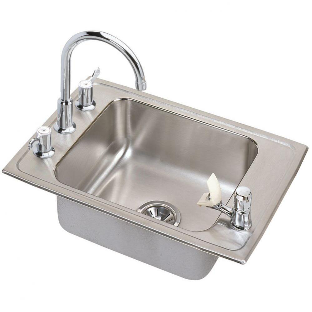 18 Gauge Stainless Steel 25'' x 17'' x 5.5'' Single Bowl Top Mount S