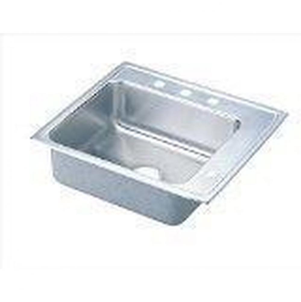 18 Gauge 25'' X 22'' X 5.5'' Single Bowl Sink