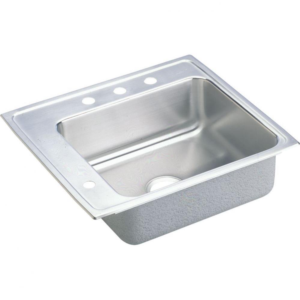 Lustertone Classic Stainless Steel 25'' x 22'' x 4'', Single Bowl Dr