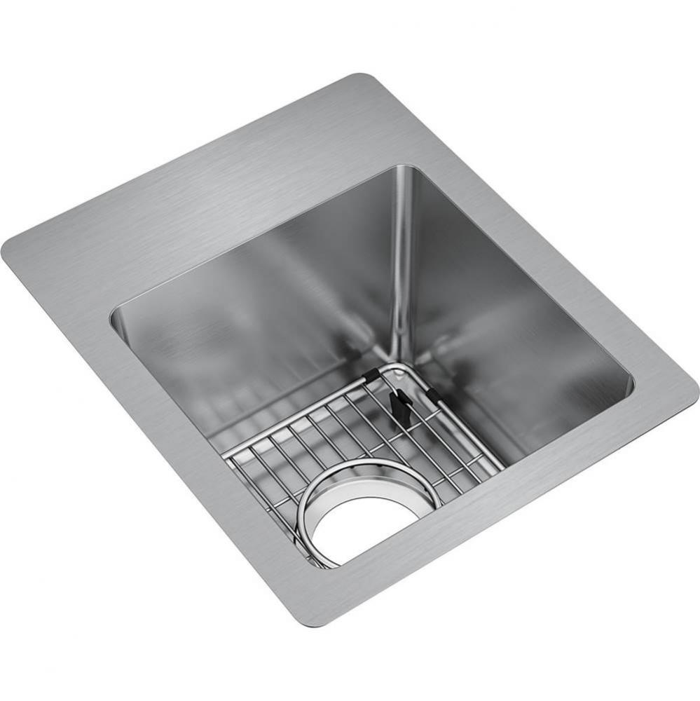 Crosstown 18 Gauge Stainless Steel 13'' x 16'' x 9'', 0-Hole Single