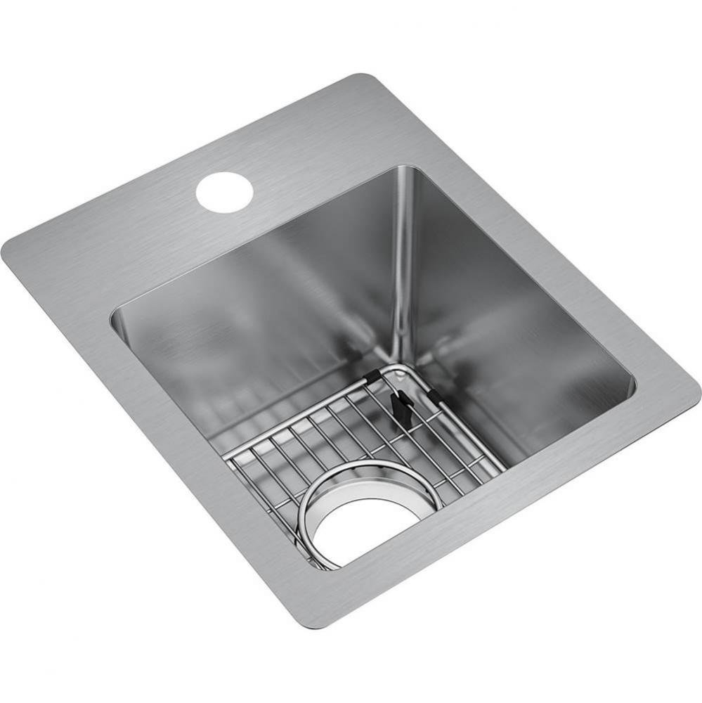 Crosstown 18 Gauge Stainless Steel 13'' x 16'' x 9'', 1-Hole Single