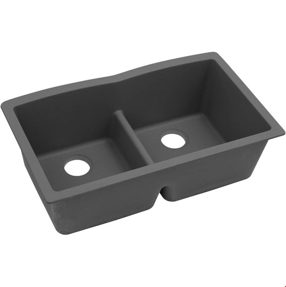 Quartz Classic 33'' x 19'' x 10'', Equal Double Bowl Undermount Sink