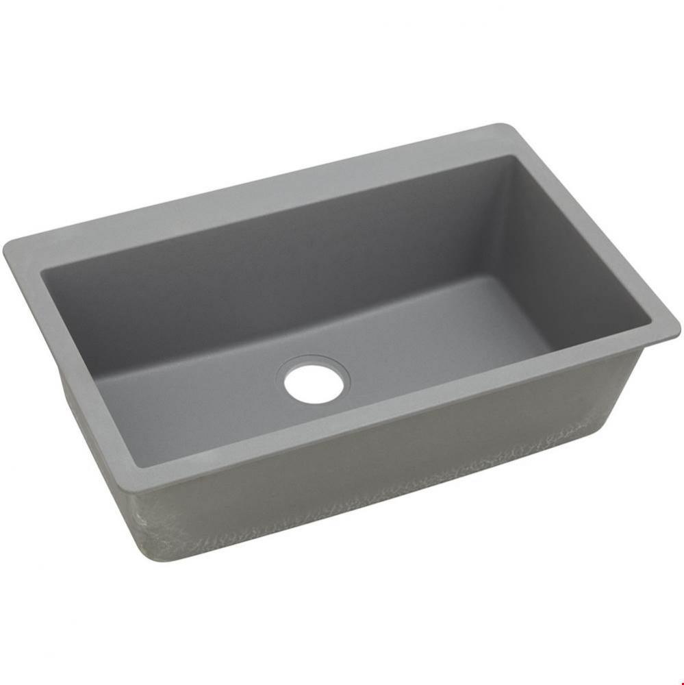 Quartz Classic 33'' x 20-7/8'' x 9-7/16'', Single Bowl Drop-in Sink,