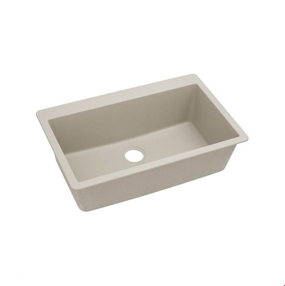 Quartz Classic 33'' x 20-7/8'' x 9-7/16'', Single Bowl Drop-in Sink,