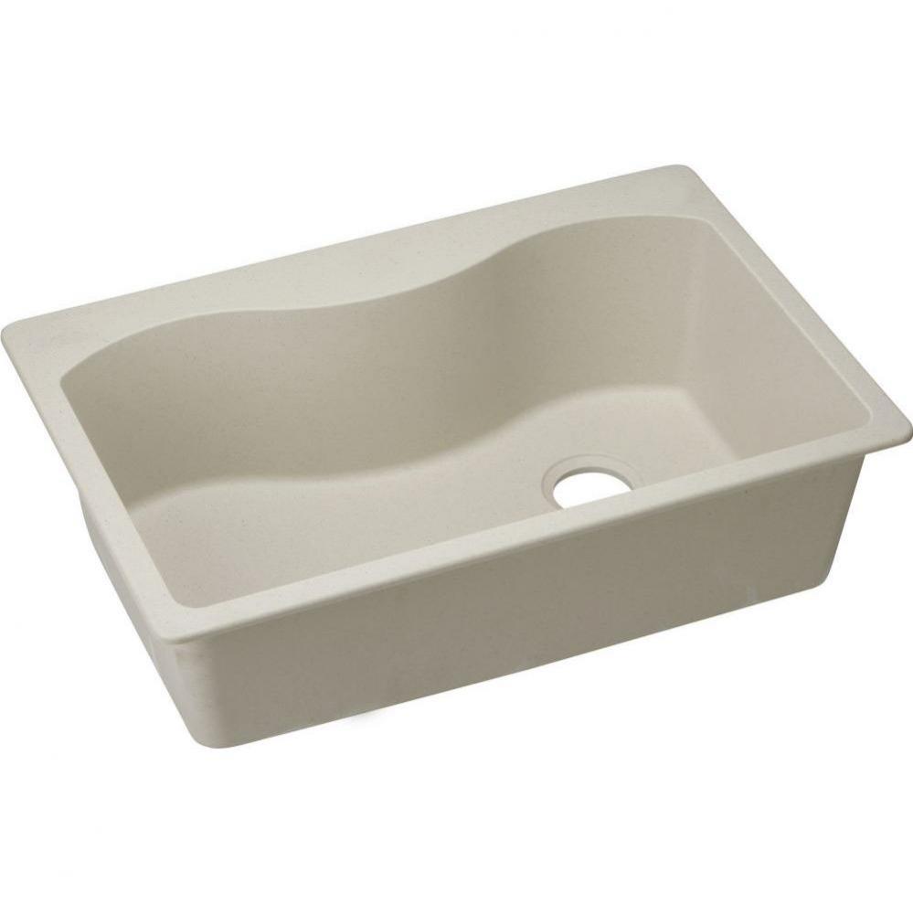 Quartz Classic 33'' x 22'' x 9-1/2'', Single Bowl Drop-in Sink, Bisq