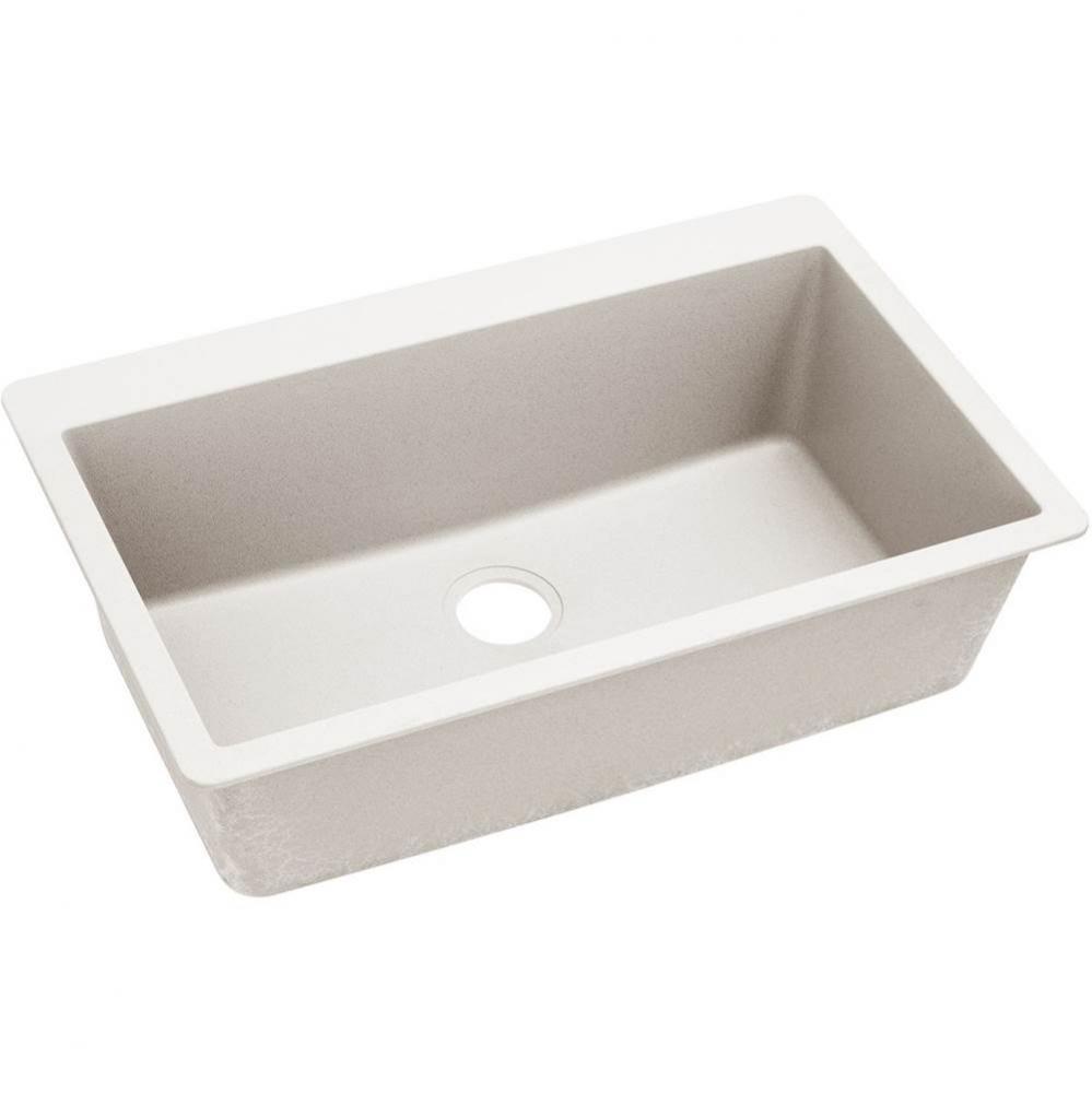 Elkay Quartz Luxe 33'' x 20-7/8'' x 9-7/16'', Single Bowl Drop-in Si