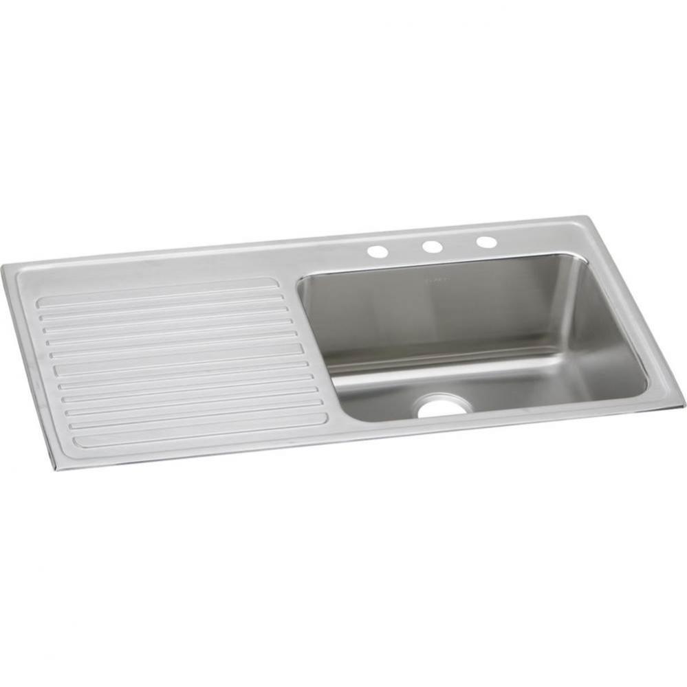 Lustertone Classic Stainless Steel 43'' x 22'' x 10'', Single Bowl D