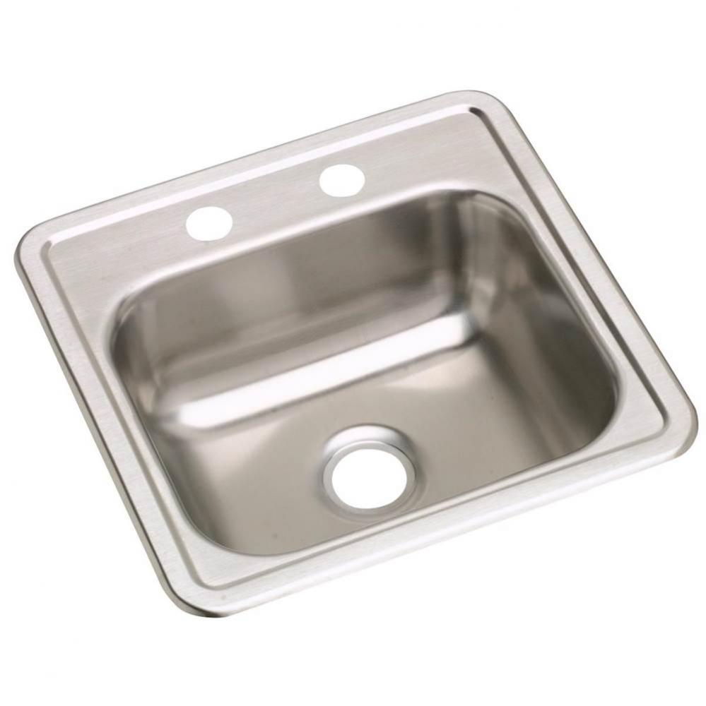 Dayton Stainless Steel 15'' x 15'' x 5-3/16'', Single Bowl Drop-in B