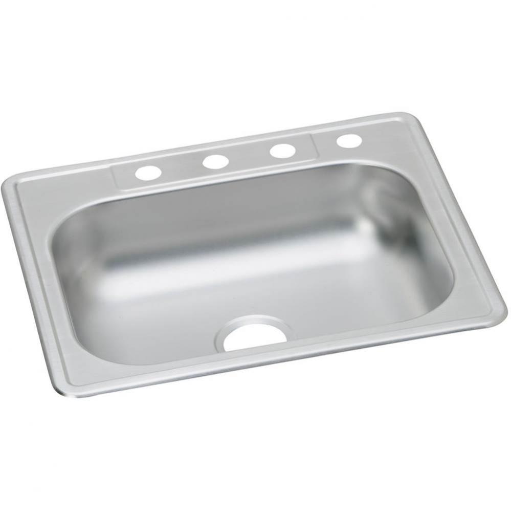 Dayton Stainless Steel 25'' x 22'' x 6-1/16'', 0-Hole Single Bowl Dr