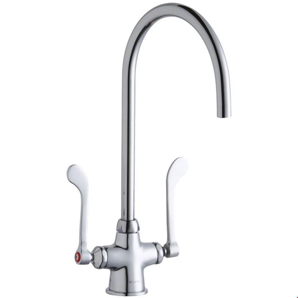 Single Hole with Concealed Deck Laminar Flow Faucet with 8'' Gooseneck Spout 6'&apo