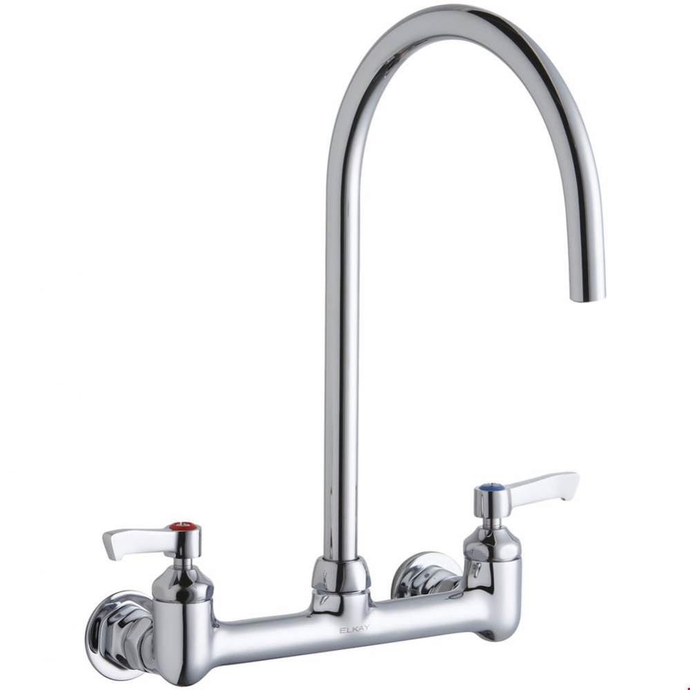 8'' Centerset Deck Mount Laminar Flow Faucet w/8'' Gooseneck Spout 2in Lever H