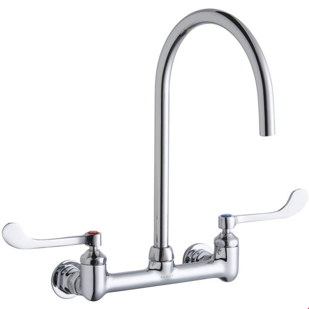 8'' Centerset Deck Mount Laminar Flow Faucet with 8'' Gooseneck Spout 6'&