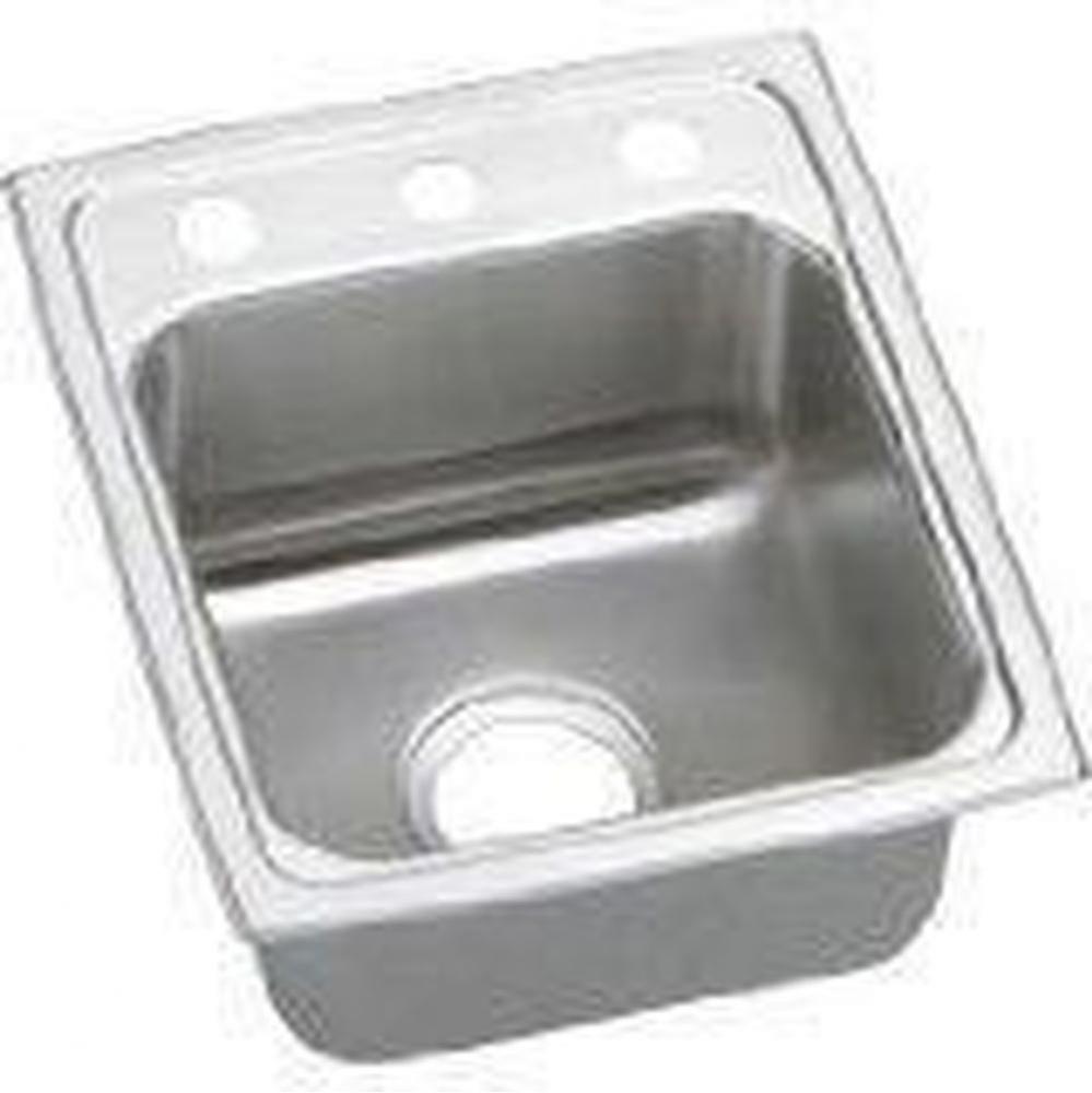 18 Gauge 15'' X 17.5'' X 6.5'' Single Bowl Bar/Prep Sink