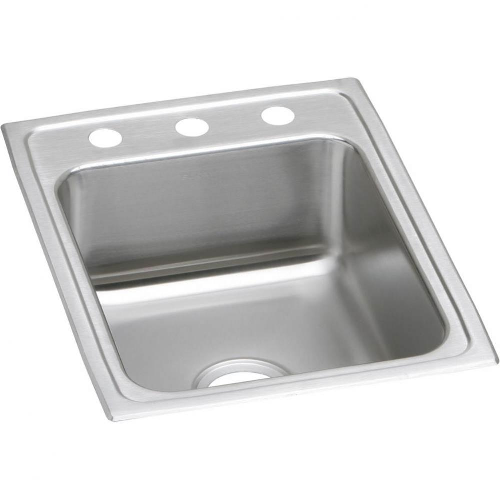 Lustertone Classic Stainless Steel 17'' x 22'' x 5'', MR2-Hole Singl