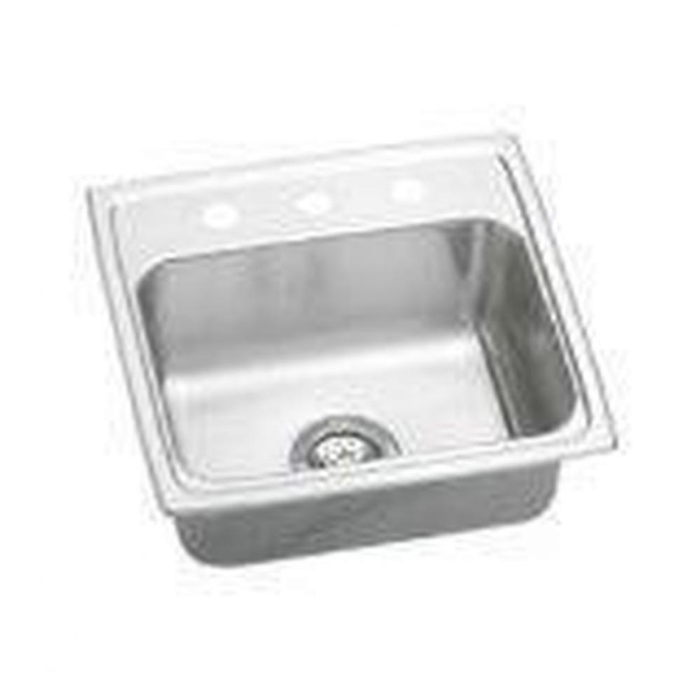 18 Gauge 19.5'' X 19'' X 5.5'' Single Bowl Kitchen Sink