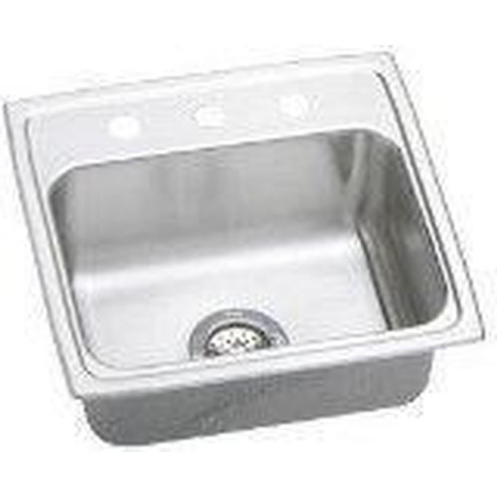 18 Gauge 19.5'' X 19'' X 6'' Single Bowl Kitchen Sink