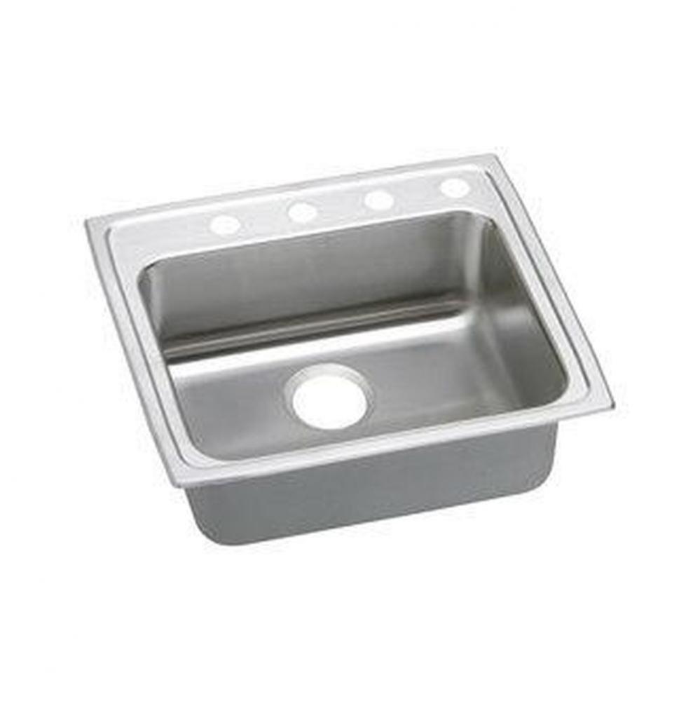 18 Gauge Stainless Steel 22'' X 19.5'' X 5.5'' Single Bowl Top Mount