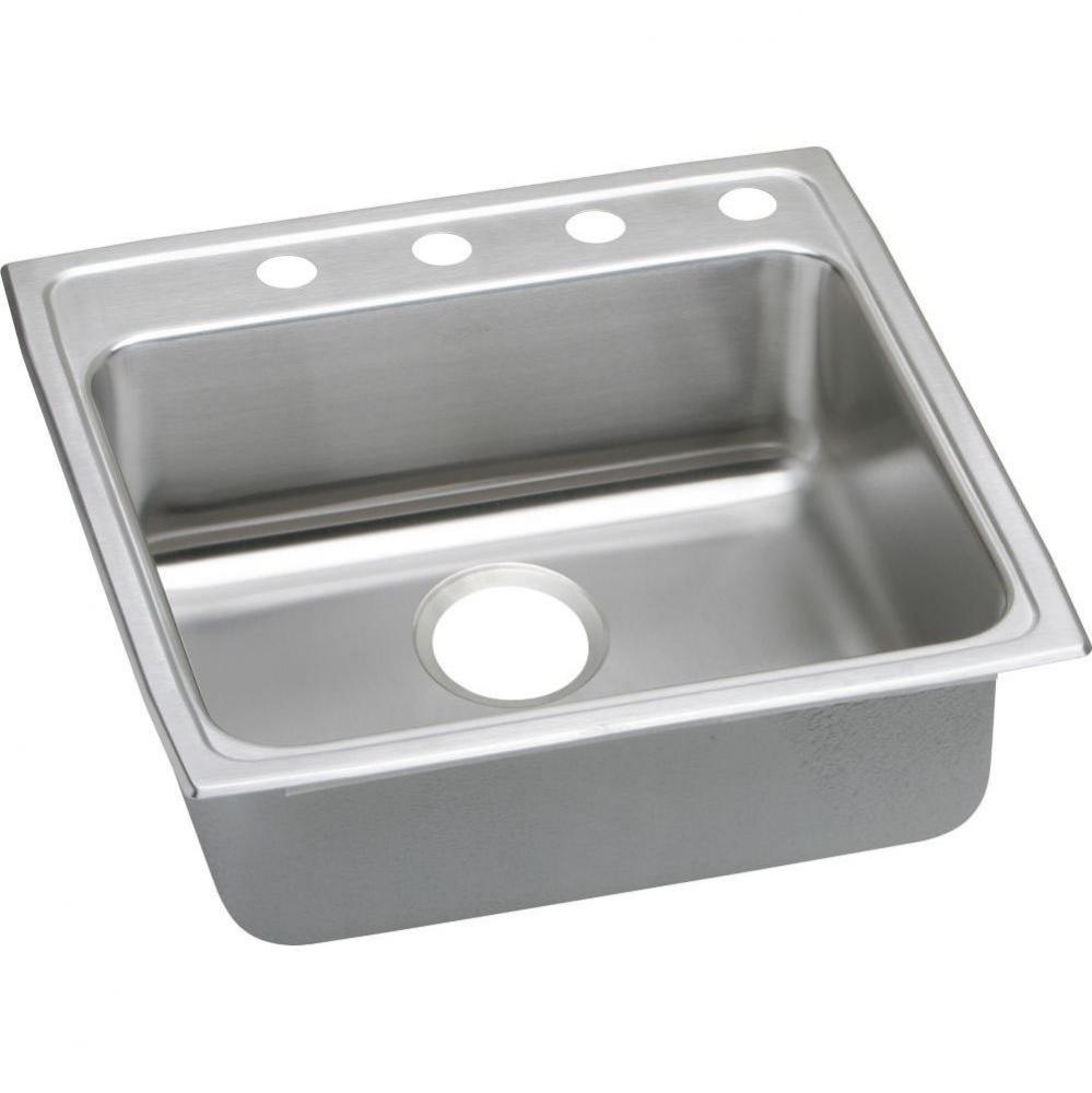 Lustertone Classic Stainless Steel 22'' x 22'' x 6'', Single Bowl Dr