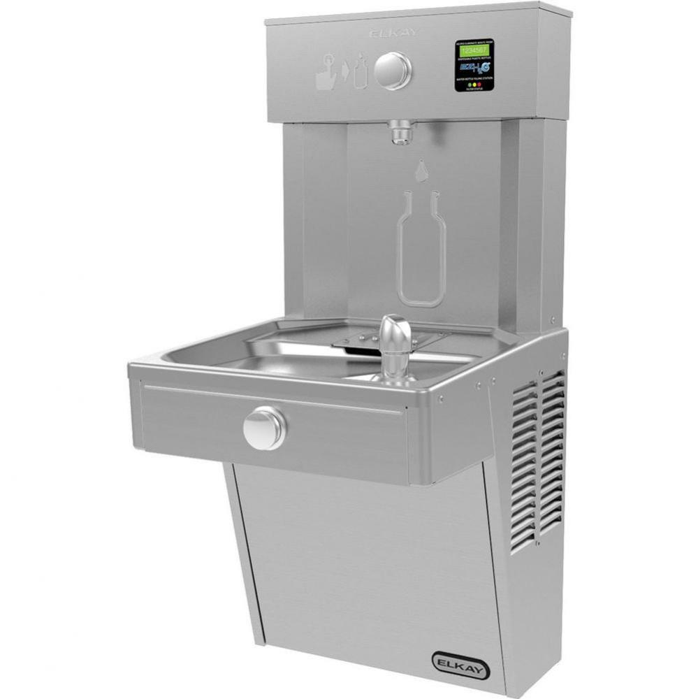 ezH2O Vandal-Resistant Bottle Filling Station and Single Cooler, Filtered Refrigerated Stainless