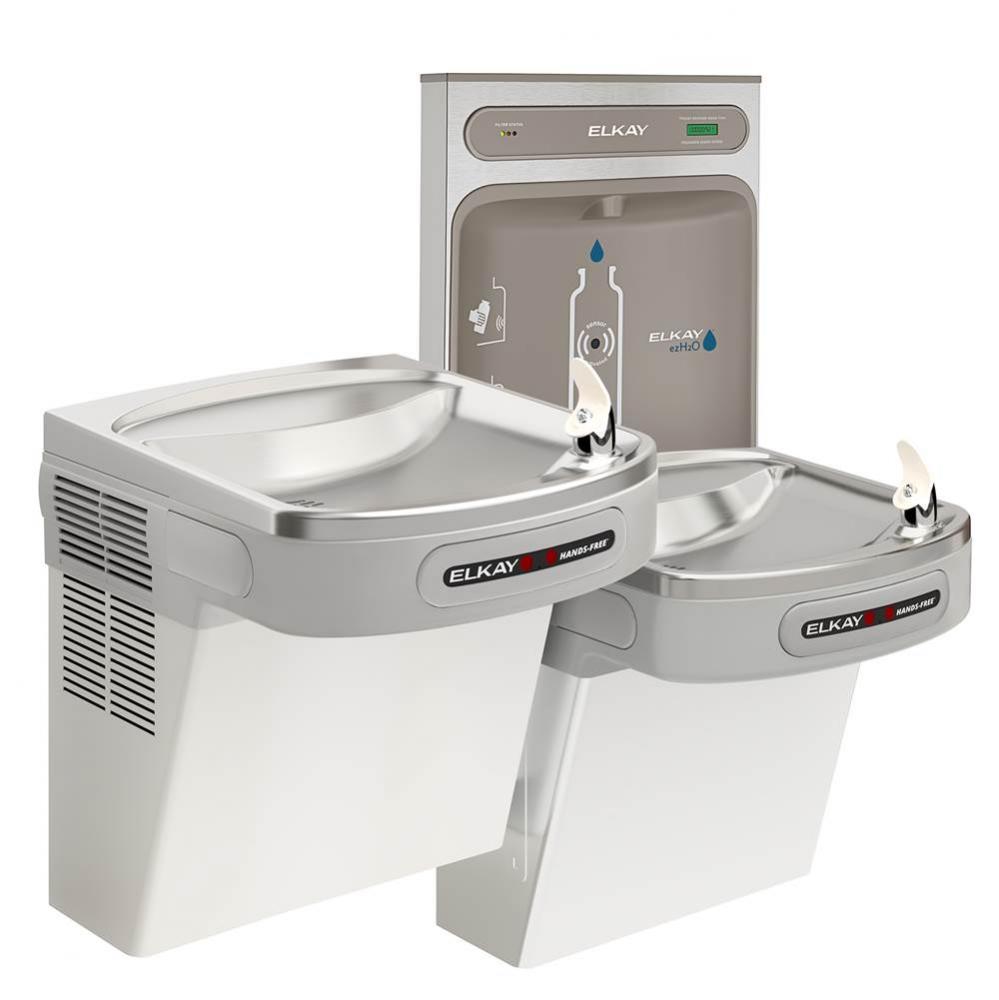 ezH2O Bottle Filling Station with Bi-Level ADA Cooler Dual Hands Free Activation, Filtered Refrige