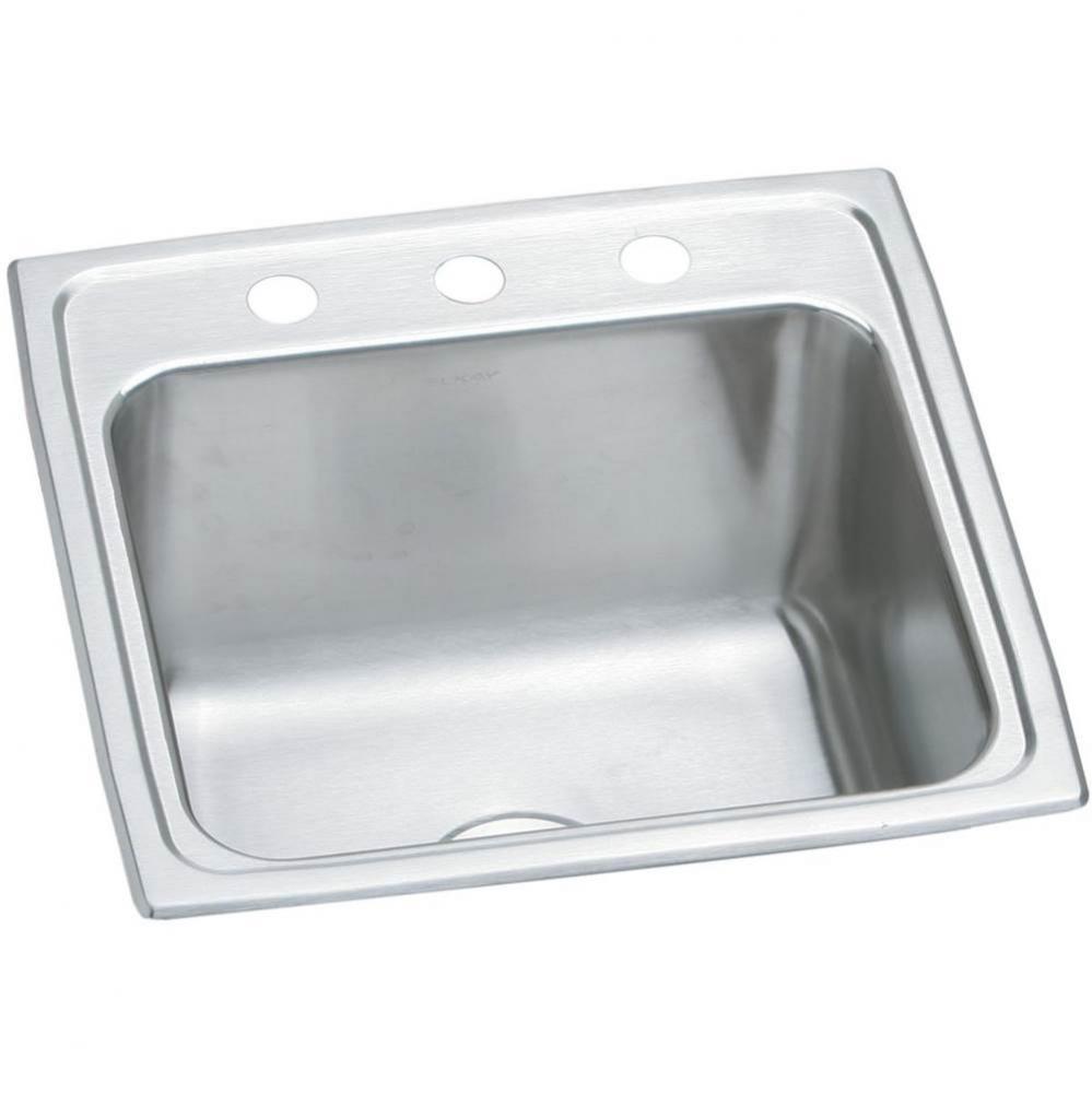 Pursuit Stainless Steel 19-1/2'' x 19'' x 10-3/16'', Single Bowl Dro