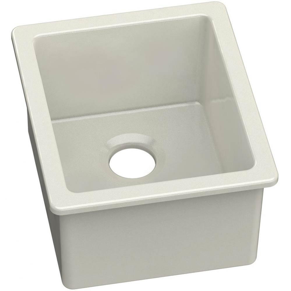 Fireclay 16-7/16'' x 18-15/16'' x 9-1/16'' Single Bowl Undermount Ba