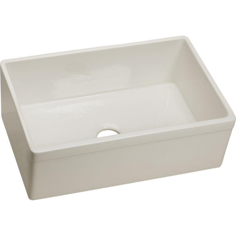 Fireclay 30'' x 19-15/16'' x 9-1/8'', Single Bowl Farmhouse Sink, Bi