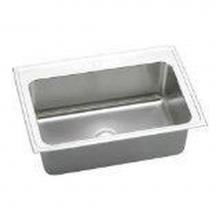 Elkay DLRS332210X - 18 Gauge 33'' X 22'' X 10.1'' Single Bowl Kitchen Sink