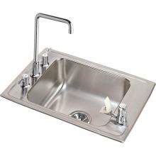 Elkay DRKRC2220C - Lustertone Classic Stainless Steel 22'' x 19-1/2'' x 7-1/2'', Single