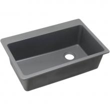 Elkay ELG13322GS0 - Quartz Classic 33'' x 22'' x 9-1/2'', Single Bowl Drop-in Sink, Grey