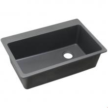 Elkay ELG13322GY0 - Quartz Classic 33'' x 22'' x 9-1/2'', Single Bowl Drop-in Sink, Dusk