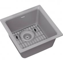 Elkay ELG1616GS0C - Quartz Classic 15-3/4'' x 15-3/4'' x 7-11/16'', Single Bowl Dual Mou