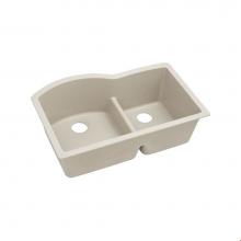 Elkay ELGHU3322RBQ0 - Quartz Classic 33'' x 22'' x 10'', Offset 60/40 Double Bowl Undermou