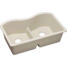 Elkay ELGULB3322BQ0 - Quartz Classic 33'' x 20'' x 9-1/2'', Equal Double Bowl Undermount S