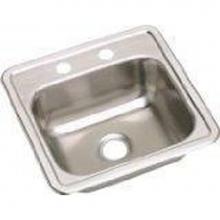 Elkay K115150 - Dayton Stainless Steel 15'' x 15'' x 5-3/16'', Single Bowl Drop-in B