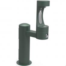 Elkay LK4410BFEVG - Outdoor ezH2O Bottle Filling Station Single Pedestal, Non-Filtered Non-Refrigerated Evergreen