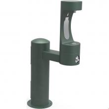 Elkay LK4410BFFRKEVG - Outdoor ezH2O Bottle Filling Station Single Pedestal, Non-Filtered Non-Refrigerated Freeze Resista