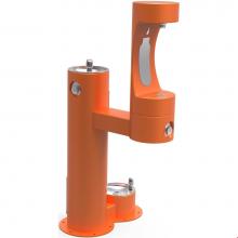 Elkay LK4420BF1LDBFRKORN - Outdoor ezH2O Lower Bottle Filling Station, Bi-Level Pedestal with Pet Station NonFilter, NonRefri