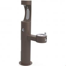 Elkay LK4420BF1UBRN - Outdoor ezH2O Upper Bottle Filling Station Bi-Level Pedestal, Non-Filtered Non-Refrigerated Brown