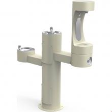 Elkay LK4430BF1MFRKBGE - Outdoor ezH2O Middle Bottle Filling Station Tri-Level Pedestal, Non-Filtered Non-Refrigerated FR B