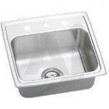 Elkay LR1919X - 18 Gauge 19.5'' X 19'' X 7.5'' Single Bowl Kitchen Sink