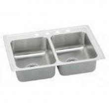 Elkay LR2922X - 18 Gauge 29'' X 22'' X 7.6'' Double Bowl Kitchen Sink