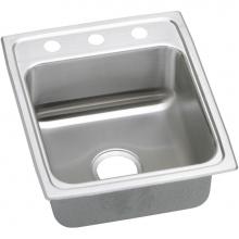 Elkay LRADQ172050MR2 - Lustertone Classic Stainless Steel 17'' x 20'' x 5'', Single Bowl Dr