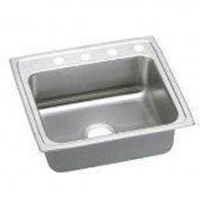 Elkay LRADQ191950X - 18 Gauge 19.5'' X 19'' X 5'' Single Bowl Kitchen Sink