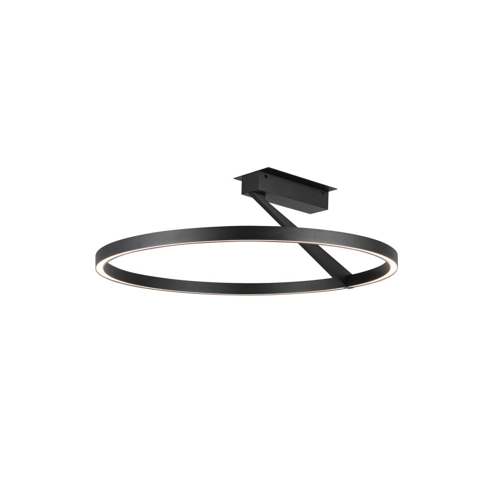 Roda 23-in Black LED Semi-Flush Mount