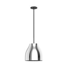 Kuzco Lighting Inc PD62012-BK/CH - Trinity 12-in Black/Chrome LED Pendant